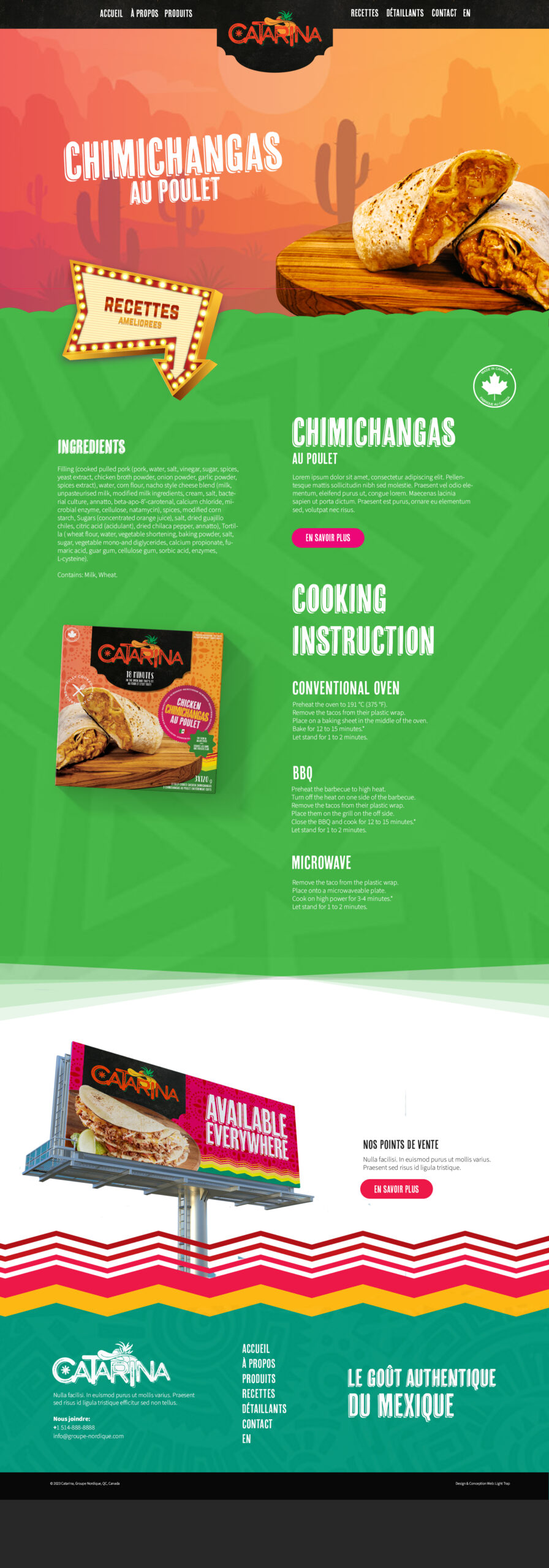 Web - Catarina Food - Maquette 2